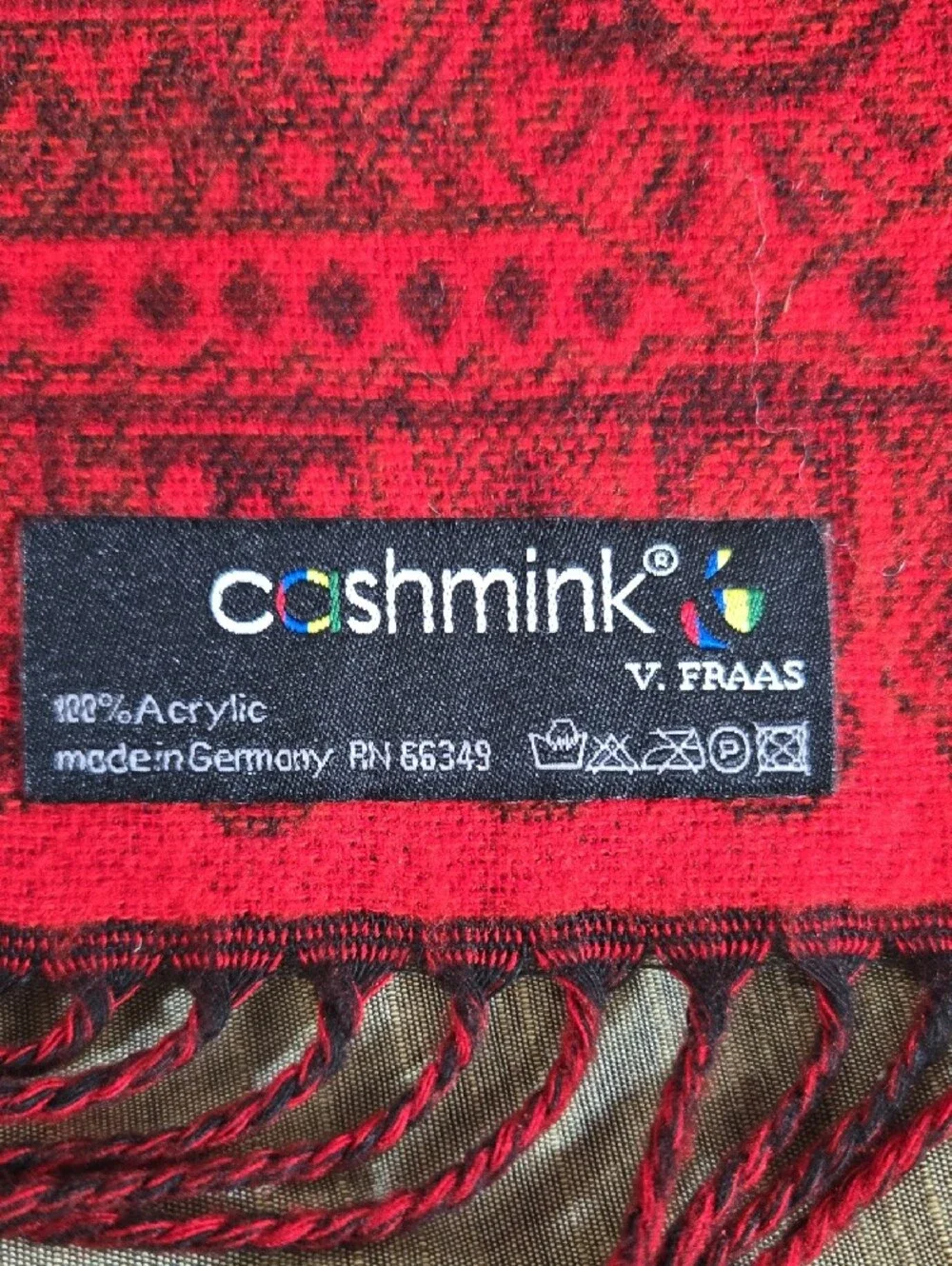 Red Paisley Wrap Scarf